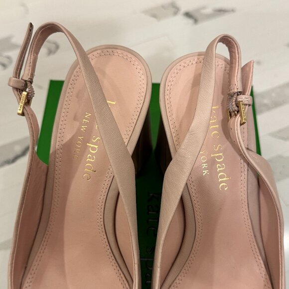 Kate Spade Bowdie Slingback Pumps Pale Vellum - Picture 6 of 12